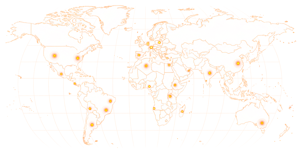 World map showing RapidWorkers coverage across 190+ countries
