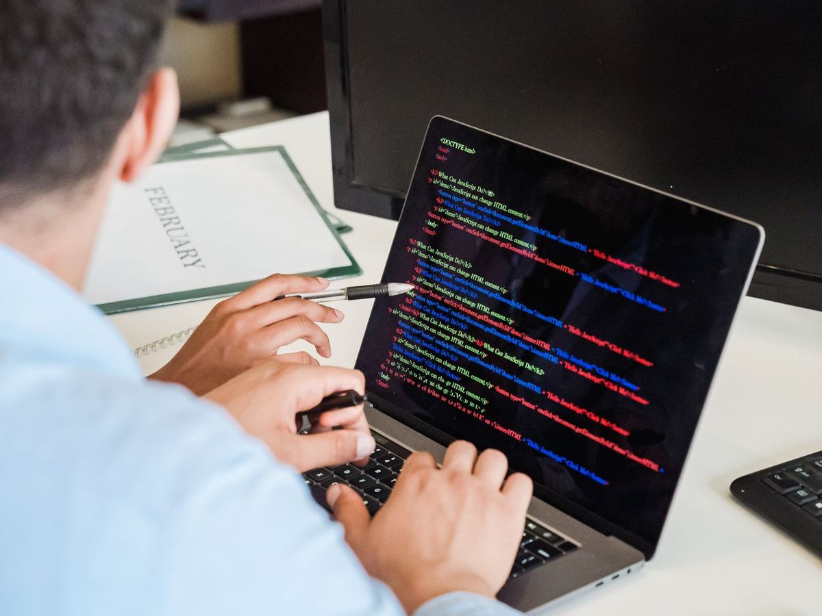Developer testing a website after a fix