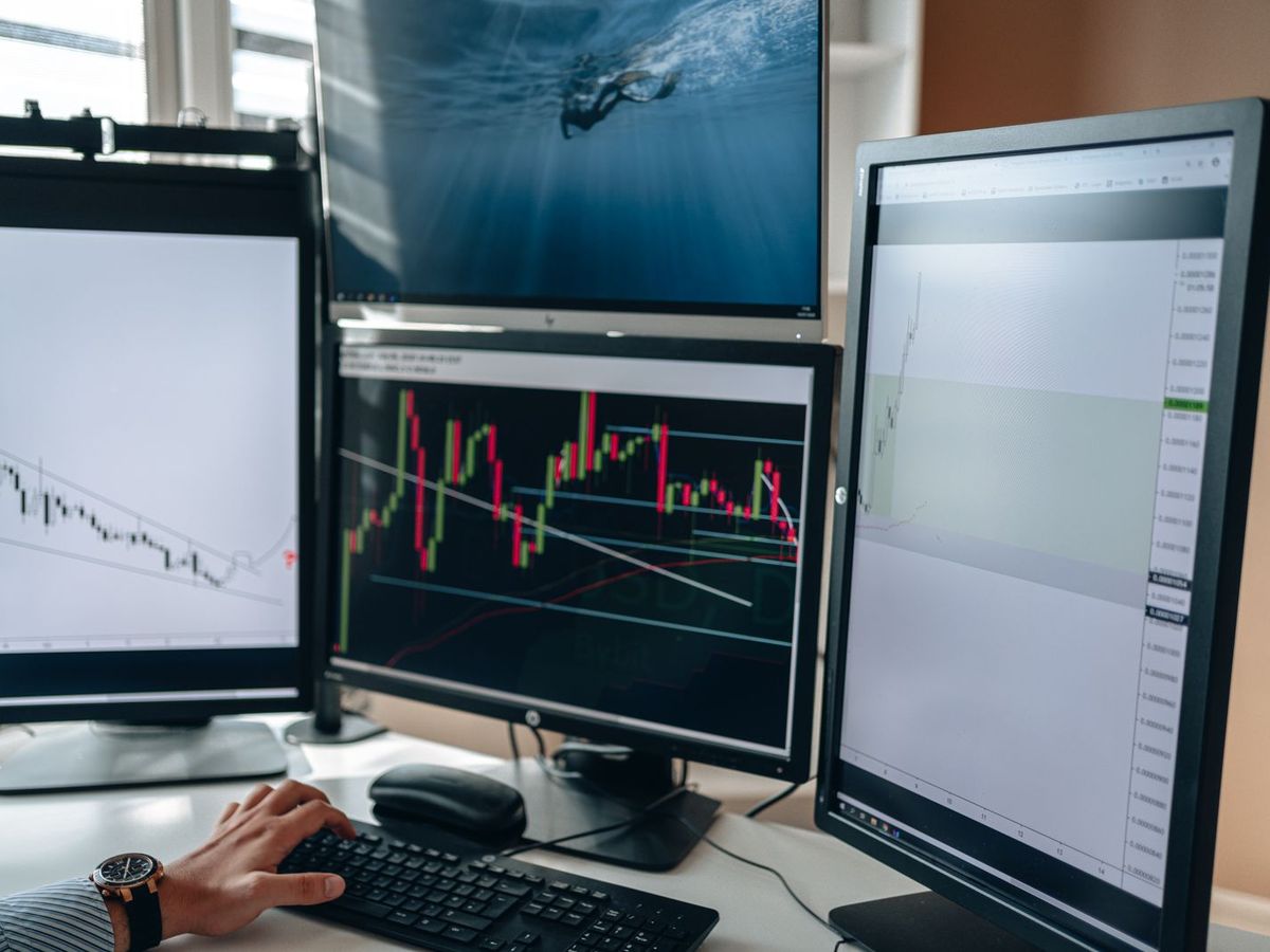 Website screenshots on a monitor