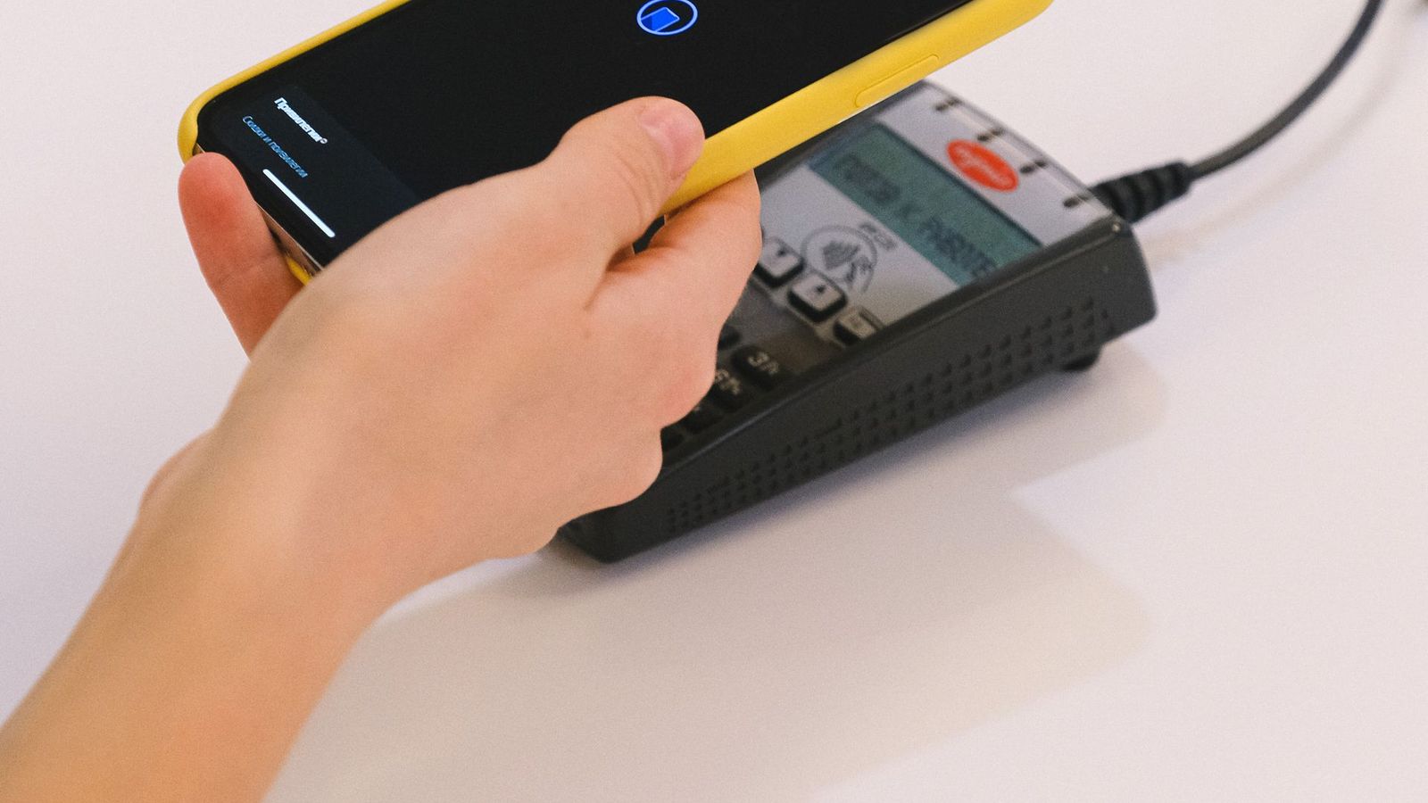 Person shopping online on a smartphone