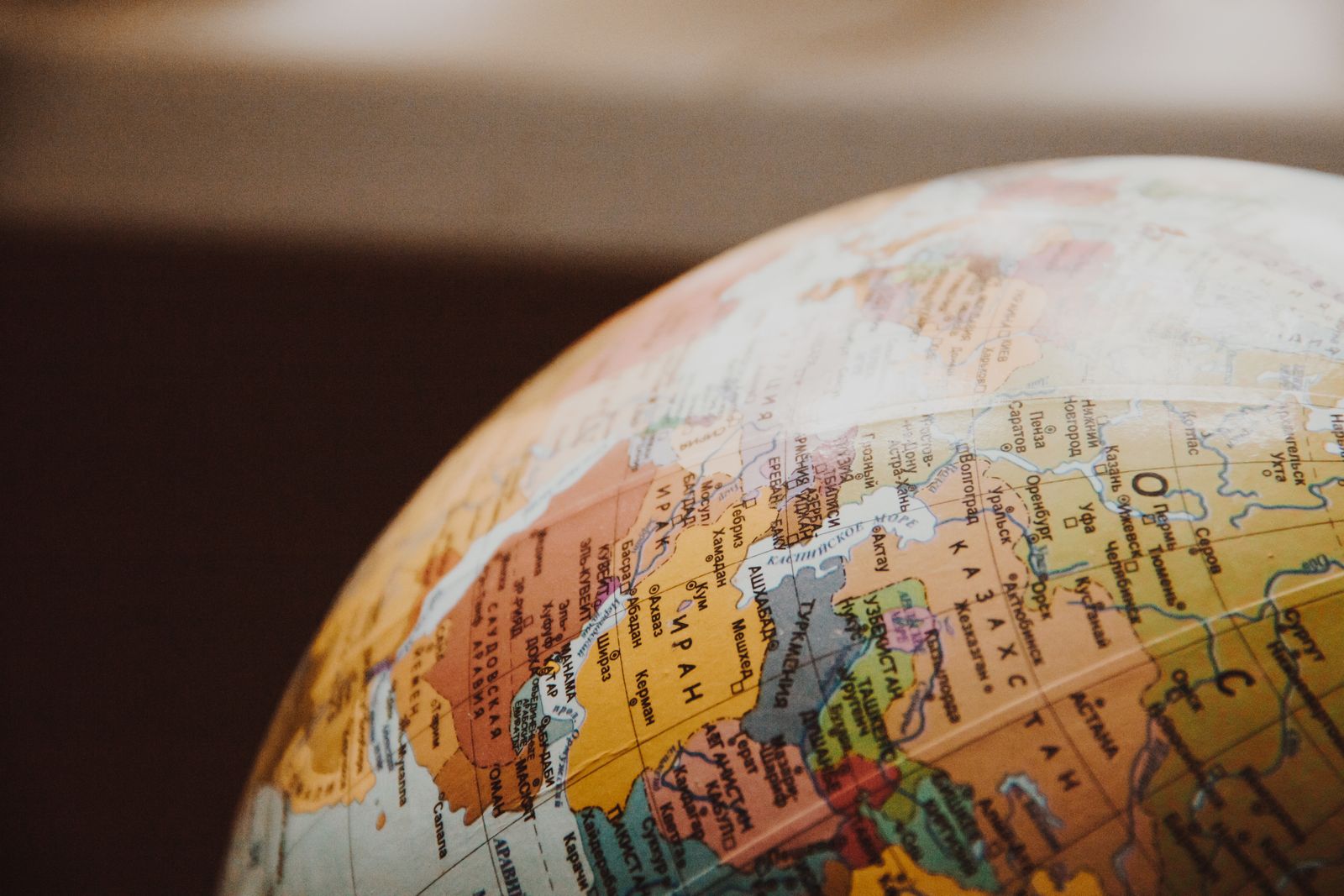 Laptop with a world map on screen for country targeting