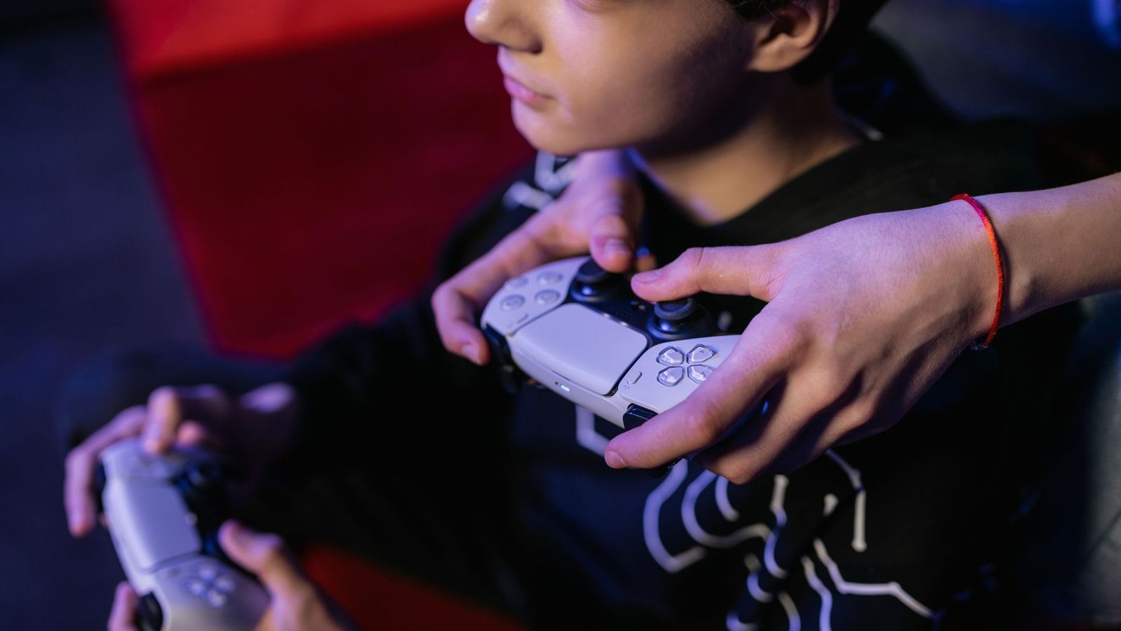 Focused gamer playing on a PC
