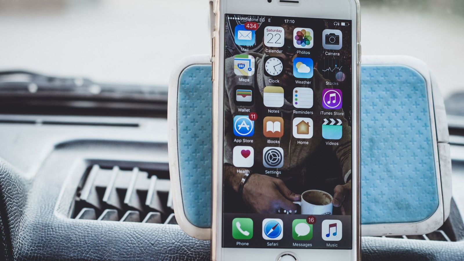 Smartphone screen with app interface